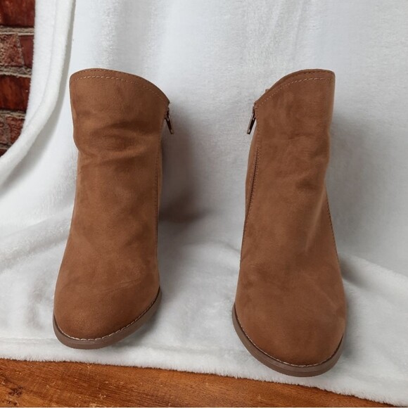 Sonoma Brown Suede Wedge Booties - Picture 3 of 15